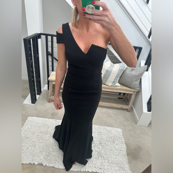 Betsy & Adam black ball gown wedding black tie event prom winter formal NWOT 4 - Picture 3 of 13